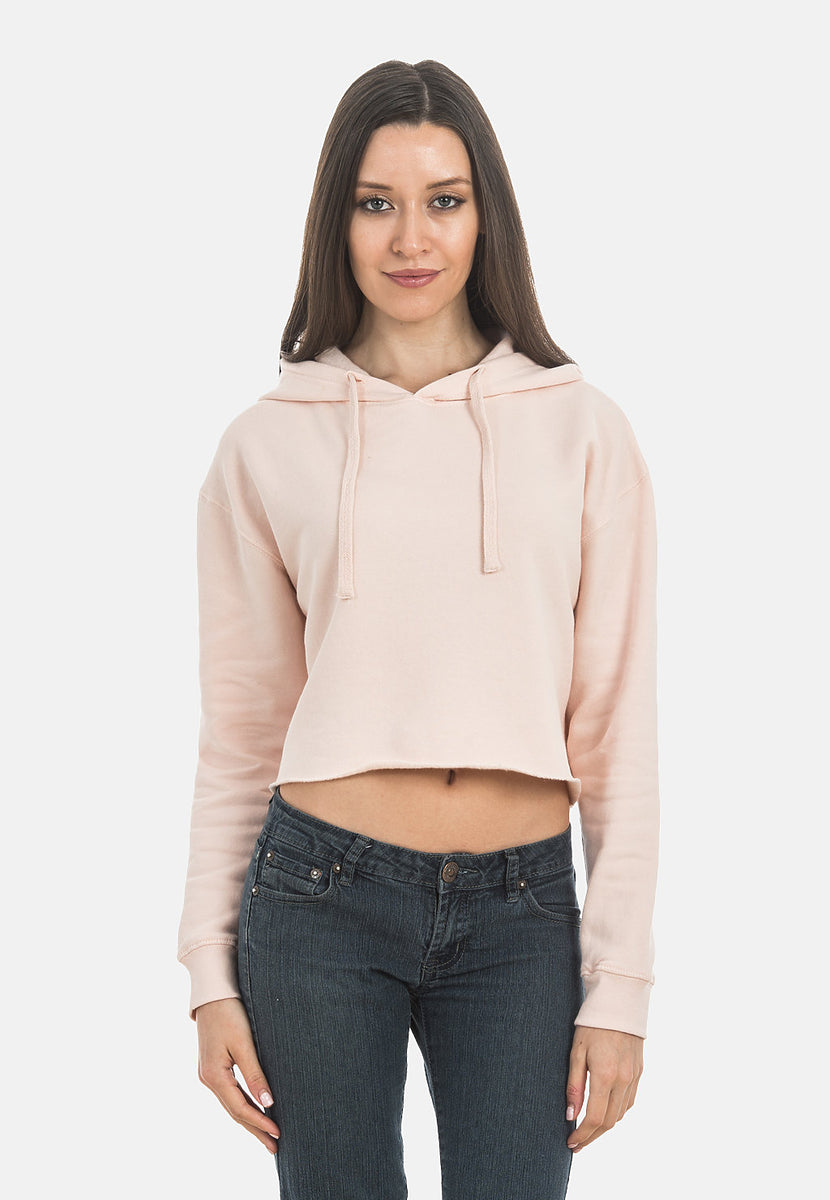Baby pink crop clearance hoodie