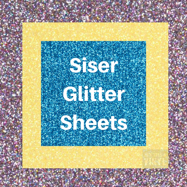 Siser Glitter HTV 20 x 12 Sheet - Iron on Heat Transfer Vinyl (Purple)